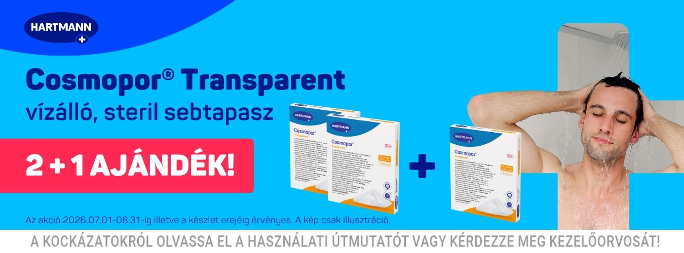 Cosmopor Transparent sebtapasz kettő plusz egy ajándék akció